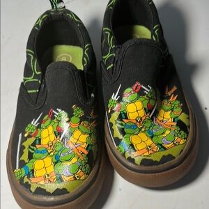 Ninja Turtles Kids Slip-On Sneakers - Black and Green